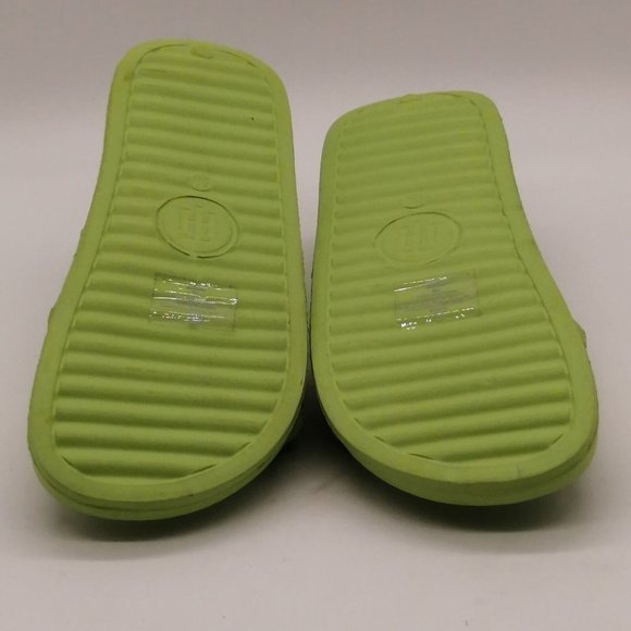 Tommy Hilfiger Womens Sandal Green Slide Wide Strap Molded Footbed Flat Heel 5 - Picture 4 of 9
